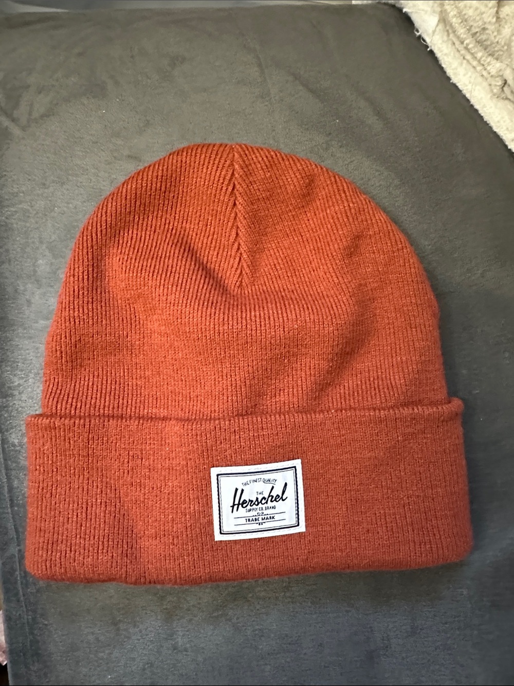 Herschel Supply Company Rust Orange Ribbed Cuffed Beanie